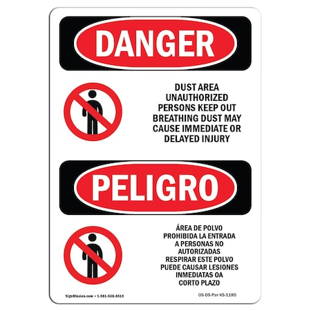 OSHA Danger, 5 Height, 7 Width, Decal